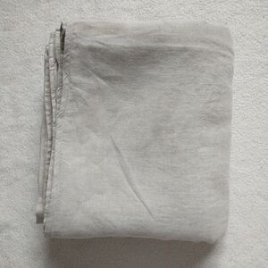Buffy Duvet Cover Queen Size 100%Linen Beige Natural Minimalist 90x96"
